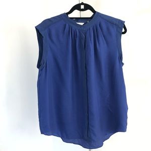 REBECCA TAYLOR Blue Blouse Top Sz 12
